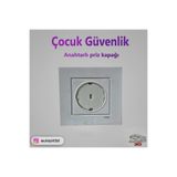 AutoPit 3D Çocuk Güvenlik Anahtarlı Priz Kapağı Set(6 kapak 2 anahtar)
