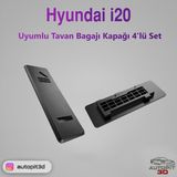 AutoPit 3D Hyundai I20 Uyumlu Tavan Bagajı Kapağı (4’lü Set)