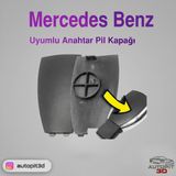 Autopit 3d Mercedes Benz Uyumlu Anahtar Pil Kapağı