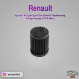 AutoPit 3D Renault Araçlar Için Özel Olarak Tasarlanmış Lastik Subap Kapağı (5'li Paket)