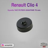 AutoPit 3D Renault Clio 4 Uyumlu Yağ Filtresi Anahtarı 76 mm
