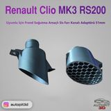 AutoPit 3D Renault Clio Mk3 RS200 Uyumlu Fren Soğutma Sis Farı Kanal Adaptörü (51MM)