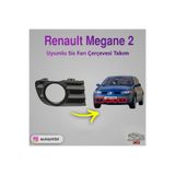 AutoPit 3D Renault Megane 2 Uyumlu Sis Farı Çerçevesi Takım