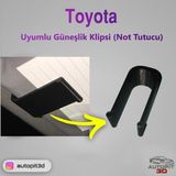 AutoPit 3D Toyota Uyumlu Güneşlik Klipsi (Not ve Fotoğraf Tutucu)