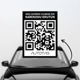AutoTag Qr Kodlu İçten Yapıştırmalı Araç Camı Akıllı Etiketi