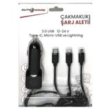Autoware ÇAKMAKLIK ŞARJ ALETİ 3.0 USB 12-24V