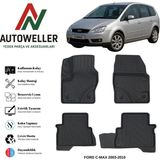 AutoWeller Ford C-Max 2003-2010 Havuzlu Oto Paspas - Siyah