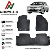 AutoWeller Toyota Corolla 2007-2013 Havuzlu Oto Paspas - Siyah