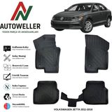 AutoWeller Volkswagen Jetta 2011-2018 Havuzlu Oto Paspas - Siyah