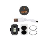 Autowise 2 Adet Mini Uçak Kanat Led Kablosuz Aircraft Rgb Led Lamba Kablosuz Mini Çakar Usb Şarjlı