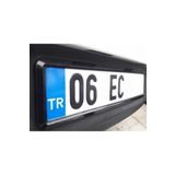 Autowise Parlak Siyah Çerçeveli Oto Plakalık Abs Plastik Esnek Piano Black Plakalık 2 Adet
