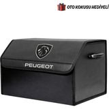 Autowise Peugeot Marka Logolu Oto Bagaj Organizer Çanta Oto Bagaj Çantası 2 Bölmeli Suni Deri