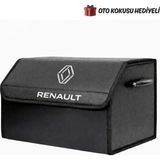 Autowise Renault Marka Logolu Oto Bagaj Organizer Çanta Oto Bagaj Çantası 2 Bölmeli Suni Deri