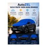Autozel Dacia Sandero Stepway Uyumlu Yazlık Pratik Yarım Araba Brandası | Uv Korumalı | Nefes Alan KUMAŞ-(2016-2020) - Mavi