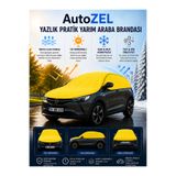 Autozel Ssangyong Torres Uyumlu Yazlık Pratik Yarım Araba Brandası | Uv Korumalı | Nefes Alan Kumaş - Sarı