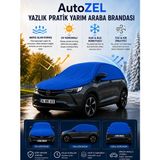 Autozel Volkswagen Beetle Uyumlu Yazlık Pratik Yarım Araba Brandası | Uv Korumalı | Nefes Alan Kumaş - Mavi