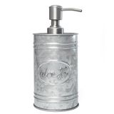 Autumn Alley Galvanizli Çiftlik Evi Sabunluk Mutfak - Banyo için Rustik Sabunluk - El Yıkama için Paslanmaz Çelik Pompa, Dezenfektanı, Losyon, Rustik Banyo Aksesuarları, 17 oz, Gri