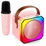 AUUGUU Çocuklar için Karaoke Makinesi, Kablosuz Mikrofonlu Taşınabilir Bluetooth Hoparlör, Doğum Günü Aile Partisi Hediyeleri, Kız Erkek Çocuklar için 3 4 5 6 7 8+ Yaş, Küçük Çocuk Oyuncakları