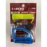 Auvray World Class Locks 110 Db Mavi Alarmlı Disk Kilidi