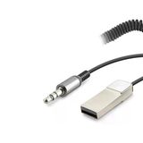 Aux Bluetooth Ses Alıcı Adaptör Dahili Kablolu Handsfree 3.5Mm - Siyah Hd9005