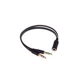 Aux To 2 Aux Kablo 3.5 Mm Jack Girişini 2 Aux A Çeviren Kablo Mikrofon Ve Kulaklık Çevirici Aparat HN-4611