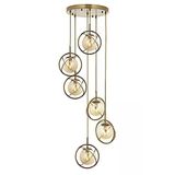 AV-60291-6ET Eskitme Kaplama Modern Avize E14 Metal Cam 40CM