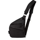 Av A Dos Çapraz Askılı Çanta, Göğüs Çanta, Slim Çanta, Unisex Siyah Kumaş Bel Çanta, Çapraz Askılı Çanta, Göğüs Seyahet Günlük Bodybag İnce Sling Çanta