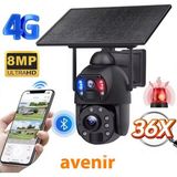 AV-S436 4g Solar Güneş Enerjili 6mp 36X Optik Zoom Sirenli Gece Görüşlü Kamera