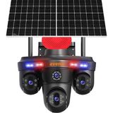 AV-S439 3 Lens 3ptz Güneş Enerjili Solar 4g Sim Kartlı Kamera - Renkli