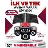 Av-S446 12Mp 4 Kameralı Ptz 4G Sim Kartlı Solar Kamera