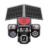 AV-S446 4 Kameralı 3 Ptz'li 12MP Güneş Enerjili Akıllı Kamera - Siyah