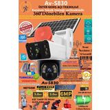 Av-s830 Güneş Enerjili Sim Kartlı 4g 6mp Solar Güvenlik Kamerası,10x Zoom,360 Güçlü Batarya