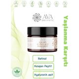 Ava Bio Cosmetics Retinol + Kolajen Peptit Doğal Gece Bakım Kremi