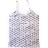 Ava Style Kadın Askılı Desenli Atlet Dantelli Empirme Pamuklu Penye D7 Ava - Renkli - 2XL