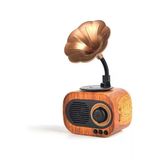 Avagir Ahşap Tasarımlı Bluetooth Hoparlör Şık B5 Nostaljik Mini Gramafon Radyo Usb Radyo Yüksek Ses Kalite