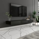 Avalon 3 Kapaklı Duvara Monte Tv Sehpası – 140 cm , Modern Minimal Tasarım, 4 Renk Seçeneği ile Şık ve Fonksiyonel Tv Ünitesi - Antrasit