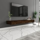 Avalon Duvara Monte TV Sehpası – 140 cm, Modern Minimal Tasarım, 4 Renk Seçeneği ile Şık ve Fonksiyonel TV Ünitesi, Sandık Ceviz