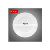 Avangart Mutfak 6 Adet - 19CM Ince Kırılmaya Dayanıklı Melamin Tatlı, Pasta, Börek, Pilav, Servis Tabağı, Lokanta