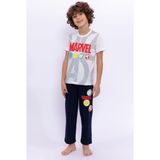 Avangers Avengers Marvel Krem Erkek Çocuk Bisiklet Yaka Pijama Takımı - 6 - 7 Yaş