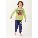 Avangers Fıstık Yeşili Erkek Çocuk Uzun Kol Pijama Takım - 4 - 5 Yaş