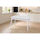Avanos Ahşap Ayak Açılır Kapanır Mdf Mutfak Masası, 70X120+30 Cm, Beyaz Beyaz
