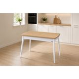 Avanos Ahşap Ayak Açılır Kapanır Mdf Mutfak Masası, 70X120+30 Cm, Naturel Beyaz