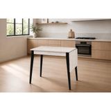 Avanos Mdf Katlanır Ahşap Mutfak Masası, 70X80 Cm, Bej Siyah