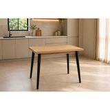 Avanos Mdf Sabit Mutfak Masası, 60X90 Cm, Naturel Siyah