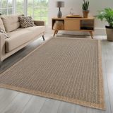 Avanos Modern Sisal Jüt Toz Vermez Balkon Bahçe Mutfak Dokuma Halı Kilim 07156A - 100 x 150 cm - Siyah