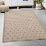 Avanos Modern Sisal Jüt Toz Vermez Balkon Bahçe Mutfak Dokuma Halı Kilim Bej