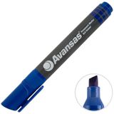 Avansas 908 Mavi Kesik Uçlu Permanent Marker Koli Kalemi
