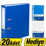 Avansas Eco Plastik Klasör Geniş A4 Mavi 20’li Alımında Telli Dosya 50’li + Şeffaf Poşet Dosya 100’lü Paket Hediyeli