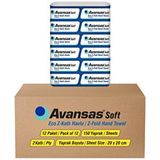 Avansas Ecosoft Z Katlama Havlu 20 X 20 Cm 150 Yaprak - 12'Li