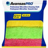 Avansas Profesyonel Mikrofiber Temizlik Bezi 5'Li Paket